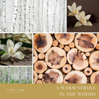 Vanilla Birch - White Birch, Vanilla, Sandalwood Scented Coconut Wax Candle - Che Lux Boutique