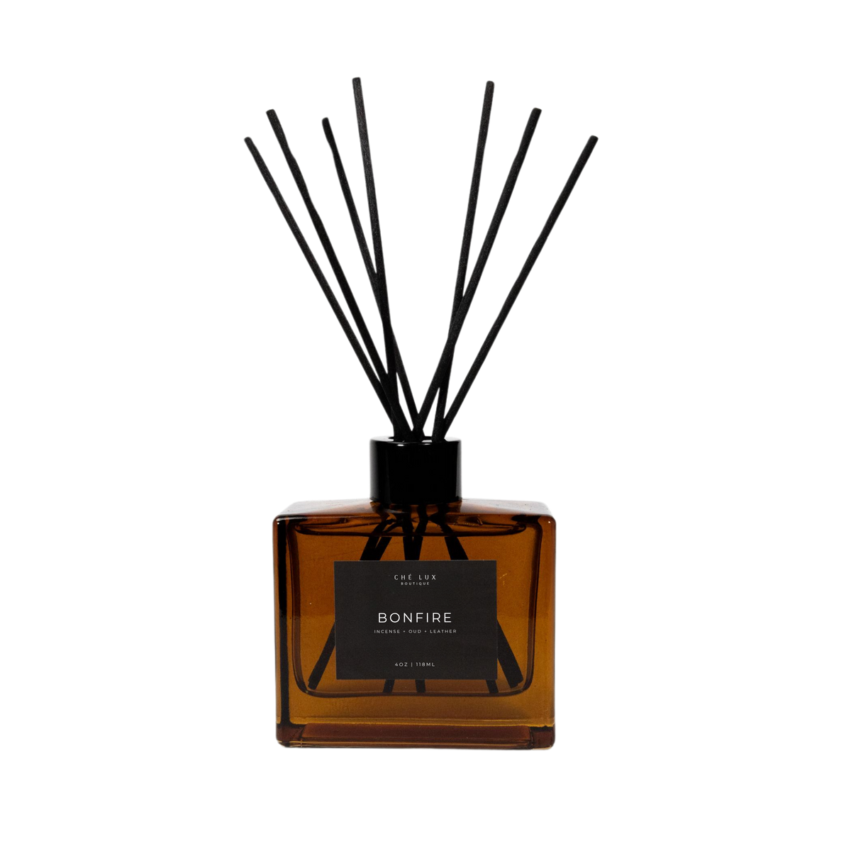 Incense Reeds Bonfire - Reed Diffuser | Incense + Oud + Leather - 4oz Amber Bottle ...